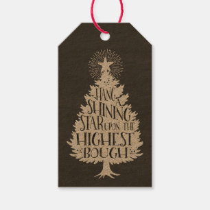 Étiquettes-cadeau Shining Star Christmas Tree Kraft Tags cadeaux