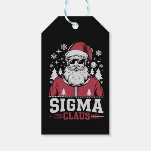 Étiquettes-cadeau Sigma Claus Cool Père Noël Noël Rizz Rizzler Mème