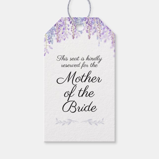 Étiquettes-cadeau SIGNE mariage RÉSERVÉ (Devant)