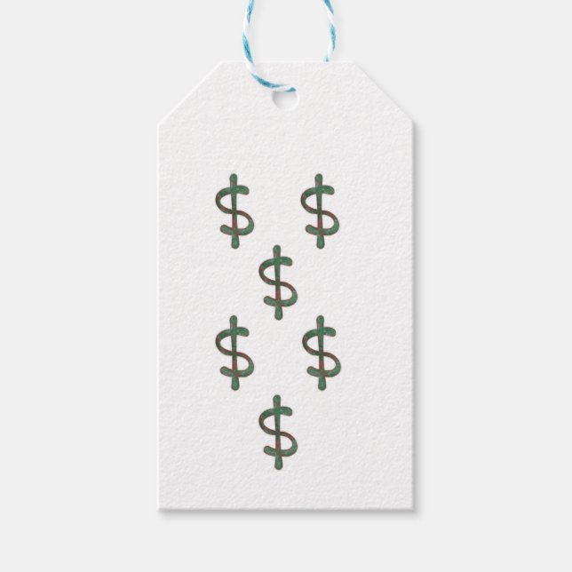 Étiquettes-cadeau Signes de dollars (Devant)