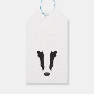 Étiquettes-cadeau Silhouette du visage de Badger
