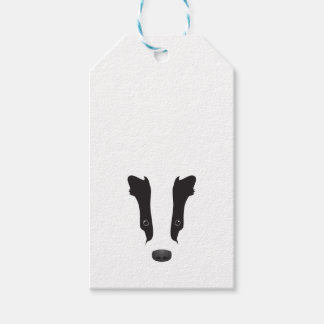 Étiquettes-cadeau Silhouette du visage du Badger