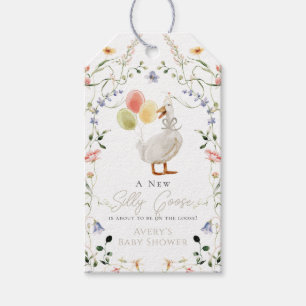 Étiquettes-cadeau Silly Goose Fleur sauvage Baby shower floral