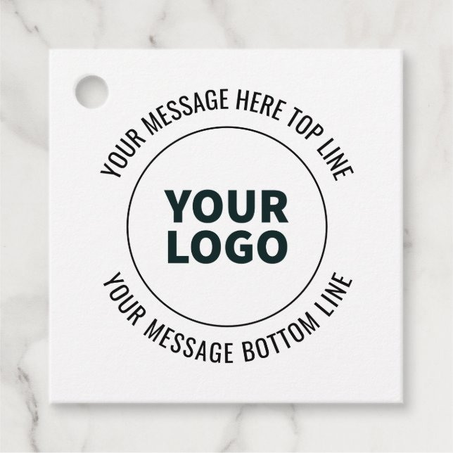 Étiquettes Cadeau Simple à remplacer par votre logo ou votre image (Devant)