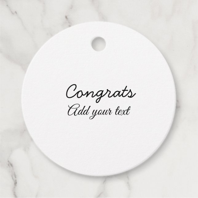 Étiquettes Cadeau Simple congratulation graduation add your (Devant)