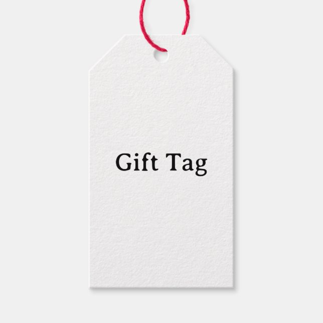 Étiquettes-cadeau Simple Corde Toron Rouge Mat (Devant)