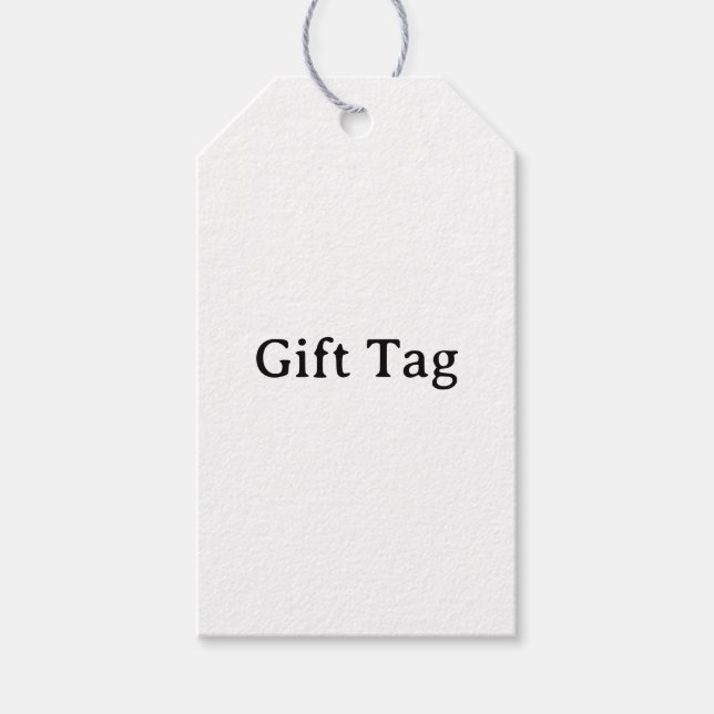 Étiquettes-cadeau Simple Cordon Gris Mat Professionnel (Devant)