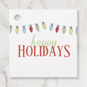 Étiquettes Cadeau Simple Cute Custom Holiday Modèle de Noël