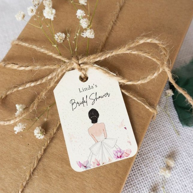 Étiquettes-cadeau Simple douche de mariage mignonne (Créateur téléchargé)