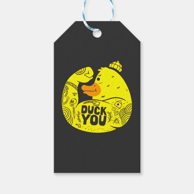 Étiquettes-cadeau Simple Duck you (Devant)