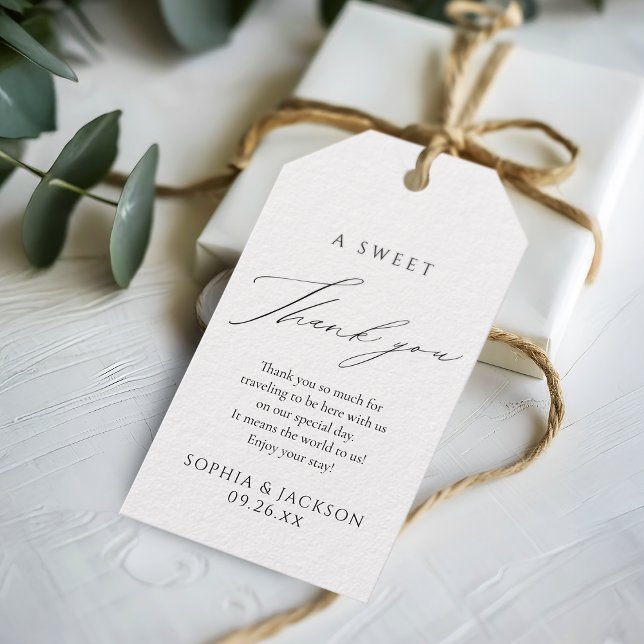 Étiquettes-cadeau Simple Elegant Script Graduation Favors Thank You  (Simple Elegant Script Graduation Favors Thank You Gift Tags)