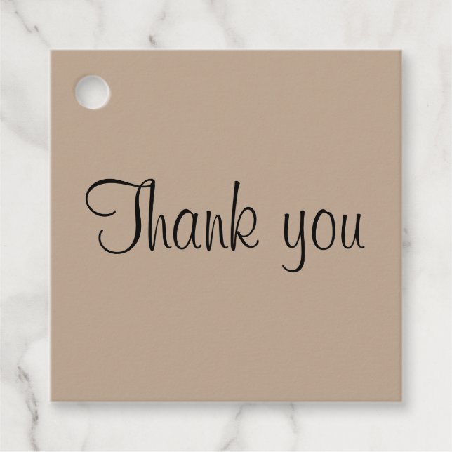 Étiquettes Cadeau simple et élégant joyeux anniversaire merci (Devant)