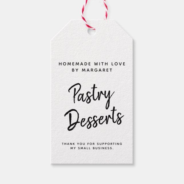 Étiquettes-cadeau Simple fait maison avec papier Kraft d'amour (Devant)