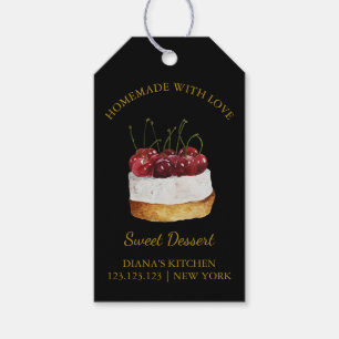 Étiquettes-cadeau Simple fait maison Sweet Dessert Hang Tag l Noir
