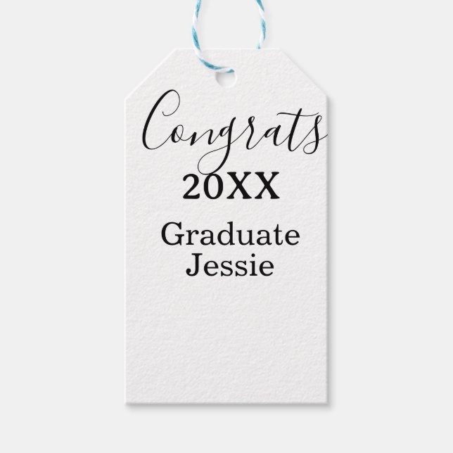 Étiquettes-cadeau Simple graduation congratulations minimal add clas (Devant)