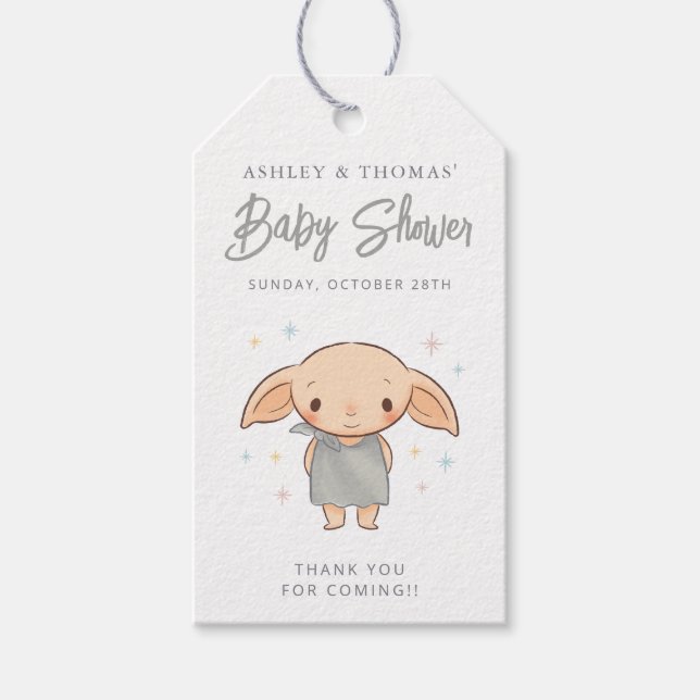 Étiquettes-cadeau Simple Harry Potter - Baby Shower Dobby (Devant)