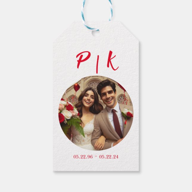 Étiquettes-cadeau Simple joyeux anniversaire espagnol photo blanche (Dos)