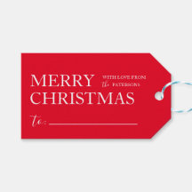 Simple Joyeux cadeau de Noël Tags présents