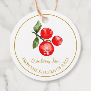 Étiquettes Cadeau Simple maison confiture de canneberge Hang Tag l B