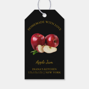 Étiquettes-cadeau Simple maison confiture de pomme Hang Tag l Noir