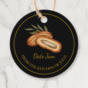 Étiquettes Cadeau Simple maison Date Jam Hang Tag l Noir