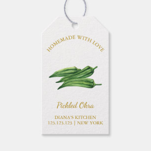 Étiquettes-cadeau Simple maison Okra Pickle Hang Tag l Blanc