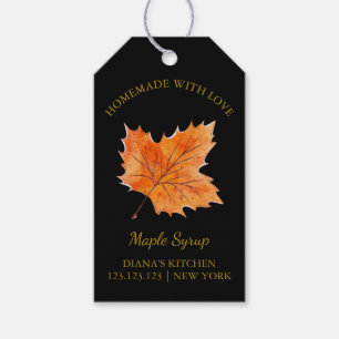 Étiquettes-cadeau Simple maison sirop d'érable Hang Tag l Noir