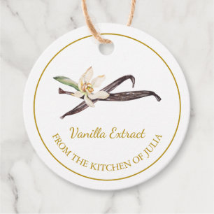 Étiquettes Cadeau Simple maison Vanilla Extrait Hang Tag l Blanc