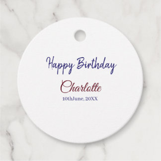 Étiquettes Cadeau SIMPLE MINIMAL.CUTIE ADD NAME BABY happy birthday 