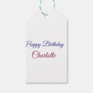 Étiquettes-cadeau SIMPLE MINIMAL.CUTIE AJOUTEZ NOM BÉBÉ joyeux anniv
