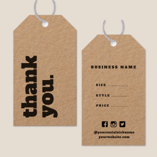 Étiquettes-cadeau Simple Minimalist Business Price Swing Tag