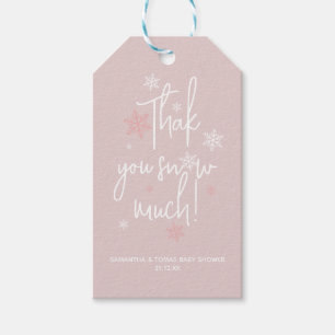 Étiquettes-cadeau Simple minimaliste d'hiver moderne bébé bébé douch