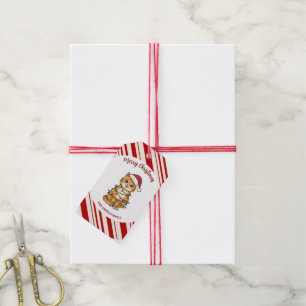 Étiquettes-cadeau Simple modèle moderne de joyeux Noël chaton CatMAS