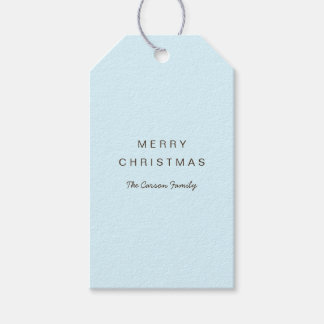 Étiquettes-cadeau Simple Moderne Coloré Noël Bleu Clair