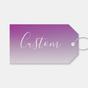 Étiquettes-cadeau Simple Moderne Minimaliste Dégradé Ombre Violet