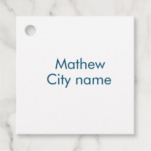 Étiquettes Cadeau simple monogramme de lettre initiale ajoutez votre