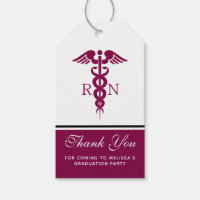 Simple Red Caduceus Nurse Graduate Merci
