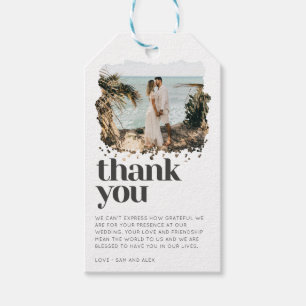 Étiquettes-cadeau Simple Remerciement de Mariage Minimaliste Photo