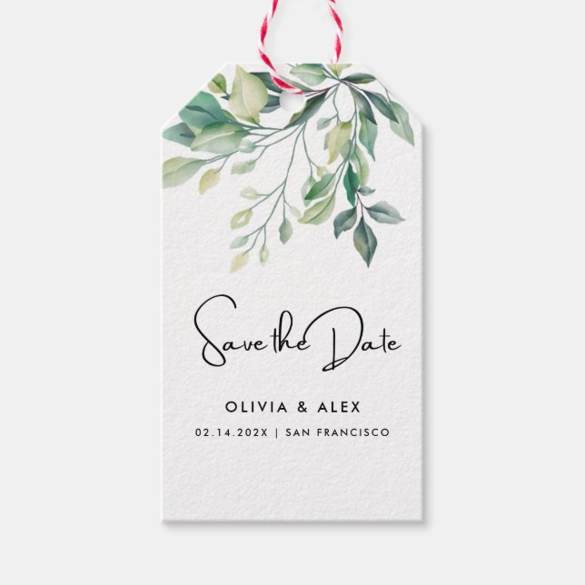 Étiquettes-cadeau Simple Save The Date  (Devant)