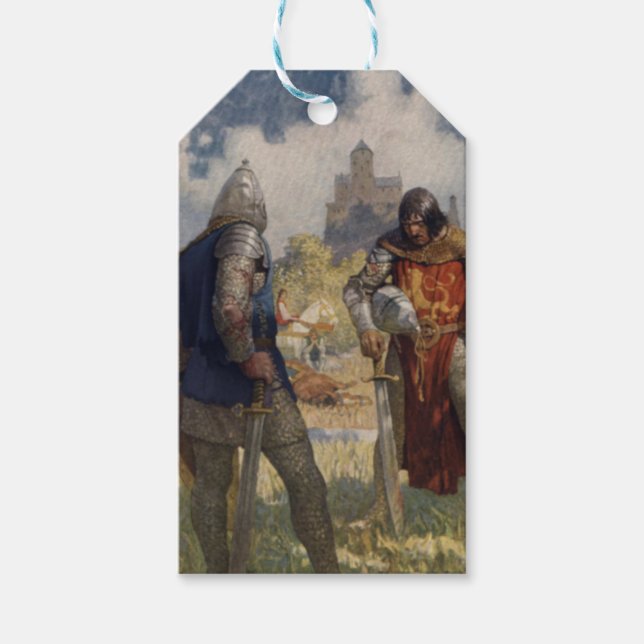 Étiquettes-cadeau Sir Launcelot du Lac, Chevalier de la Table Ronde (Devant)