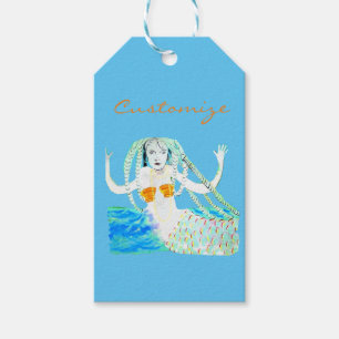 Étiquettes-cadeau Sirène avec Dreadlocks Thunder_Cove