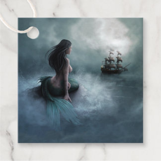 Étiquettes Cadeau Sirène et bateau pirate