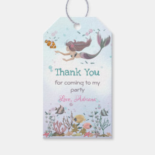 Étiquettes-cadeau Sirène Sous Le Merci De Mer