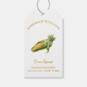 Étiquettes-cadeau Sirop de maïs maison simple Hang Tag l Blanc