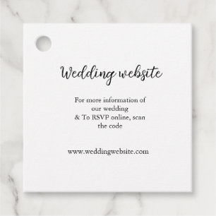 Étiquettes Cadeau site web mariage ajouter q r code nom du couple dé