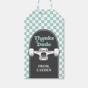 Étiquettes-cadeau Skateboard Cool Dude Anniversaire Merci Dude Faveu