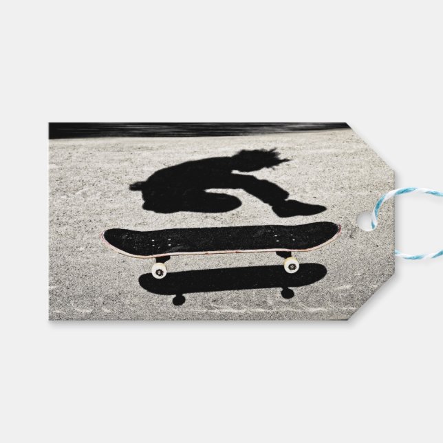 Étiquettes-cadeau skateboard en sandwich (Devant (Horizontal))