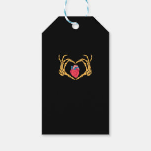 Étiquettes-cadeau Skeleton Anatomie du coeur de la main Cardiac Cvic