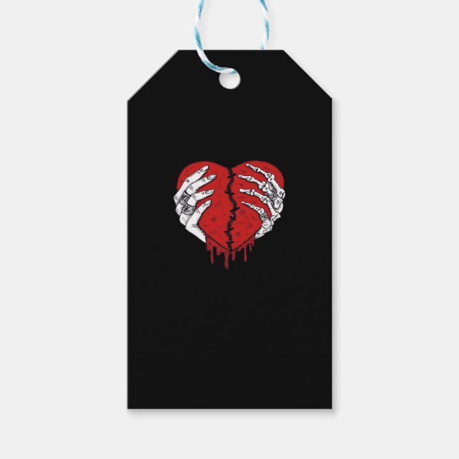 Étiquettes-cadeau Skeleton Hands Hearts Classic Trending (Devant)