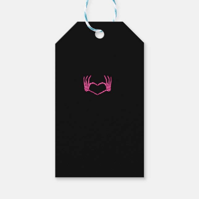 Étiquettes-cadeau Skeleton Heart Hands Classic (Devant)